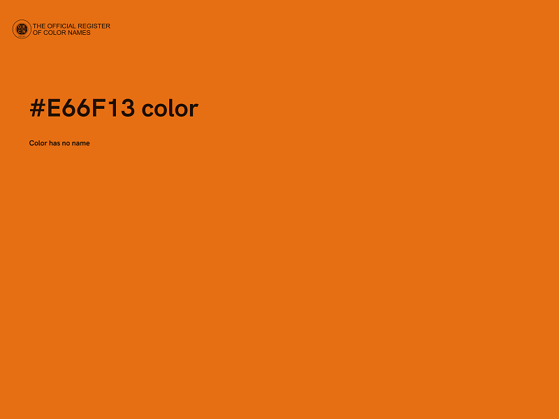 #E66F13 color image
