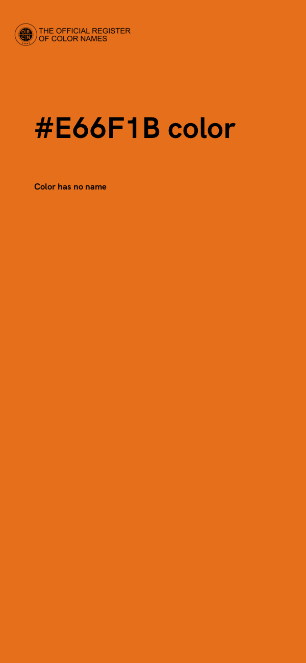 #E66F1B color image