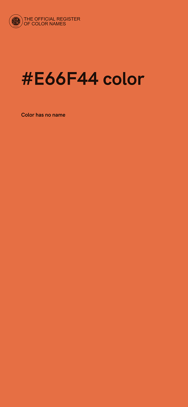 #E66F44 color image