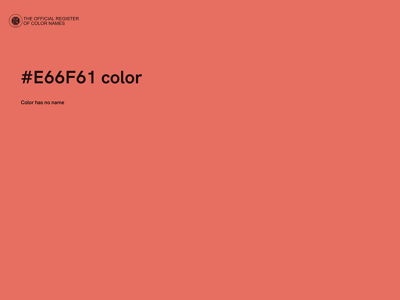 #E66F61 color image