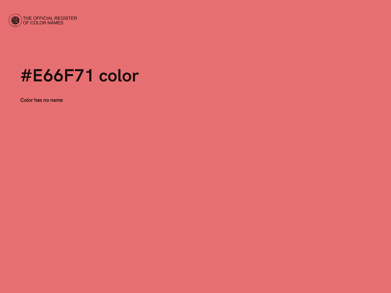#E66F71 color image