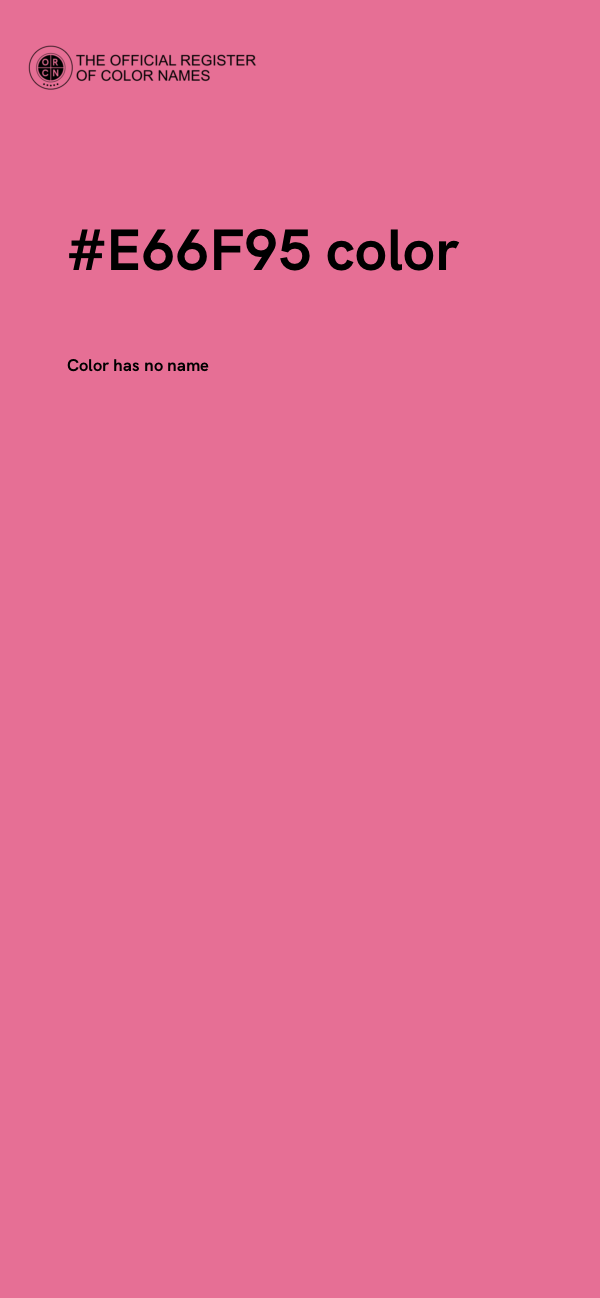 #E66F95 color image
