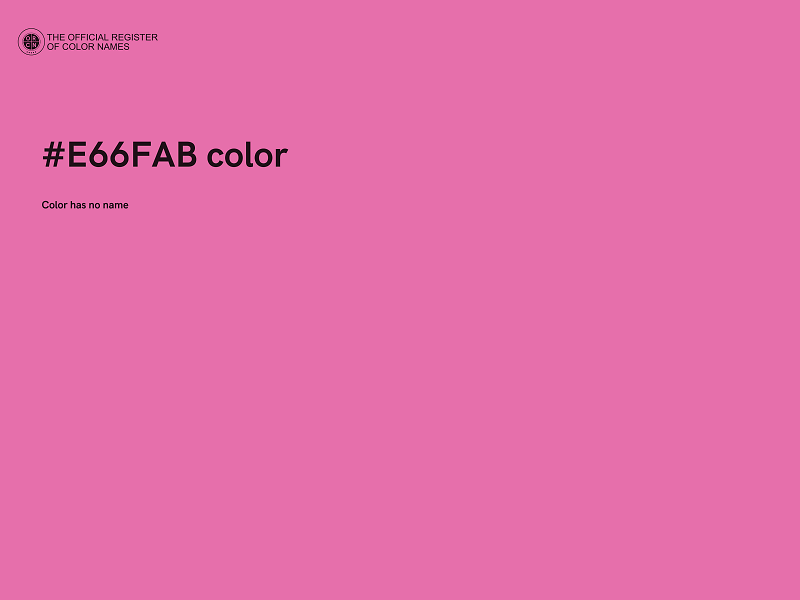 #E66FAB color image