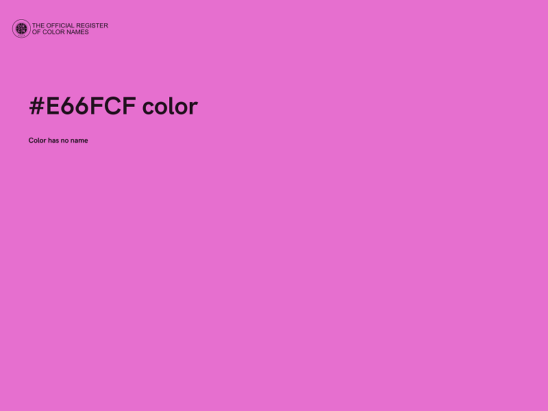 #E66FCF color image