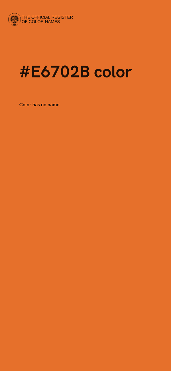#E6702B color image