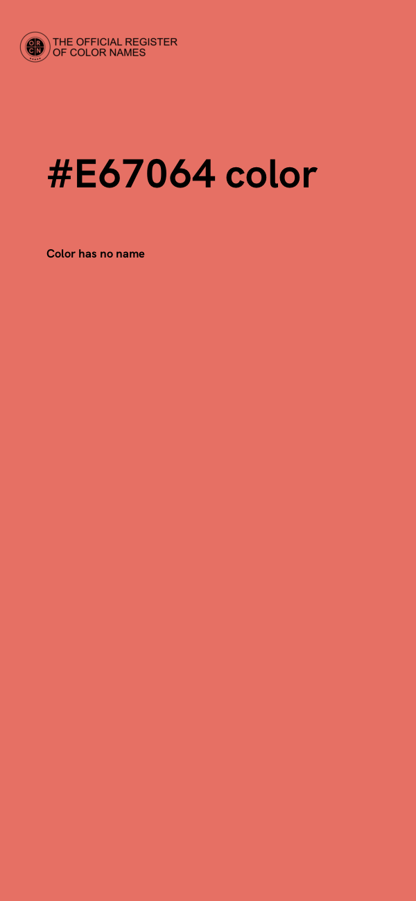 #E67064 color image
