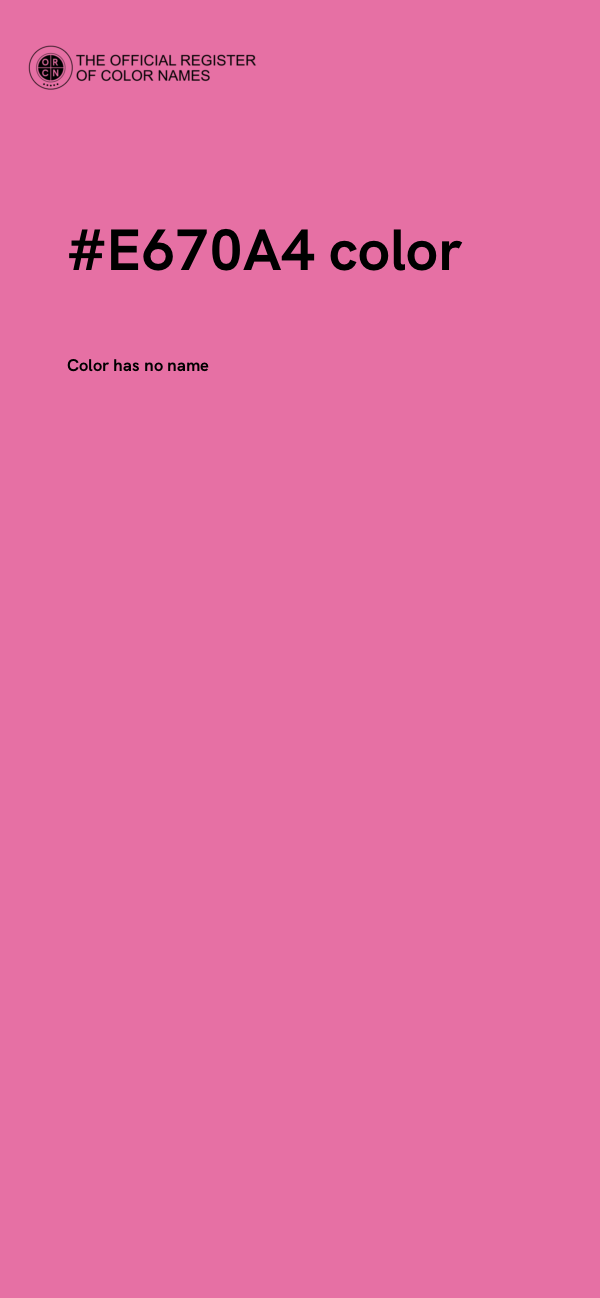 #E670A4 color image