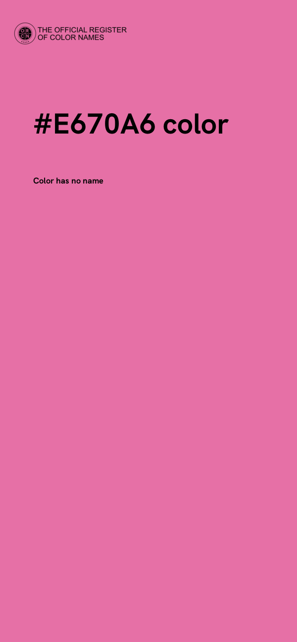 #E670A6 color image