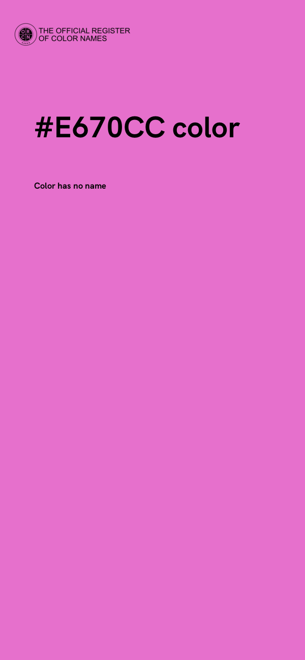 #E670CC color image