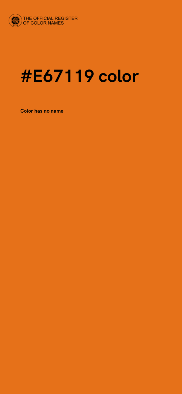 #E67119 color image