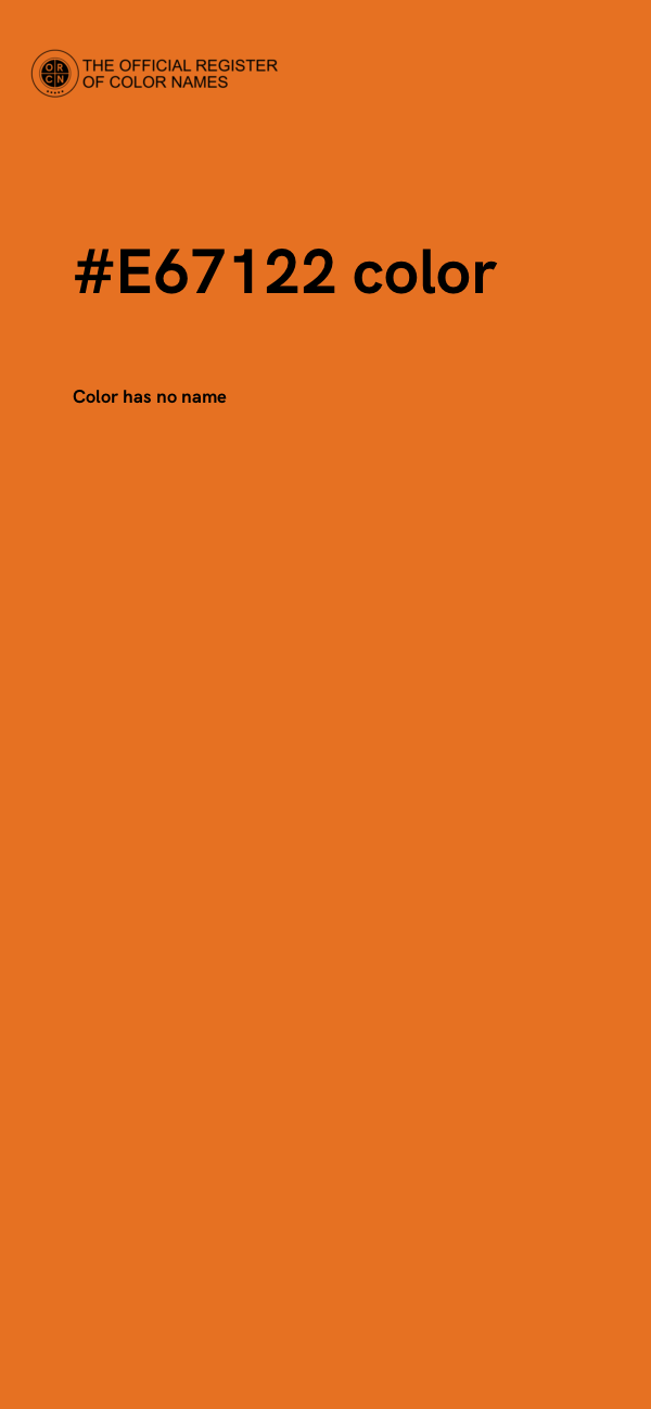 #E67122 color image