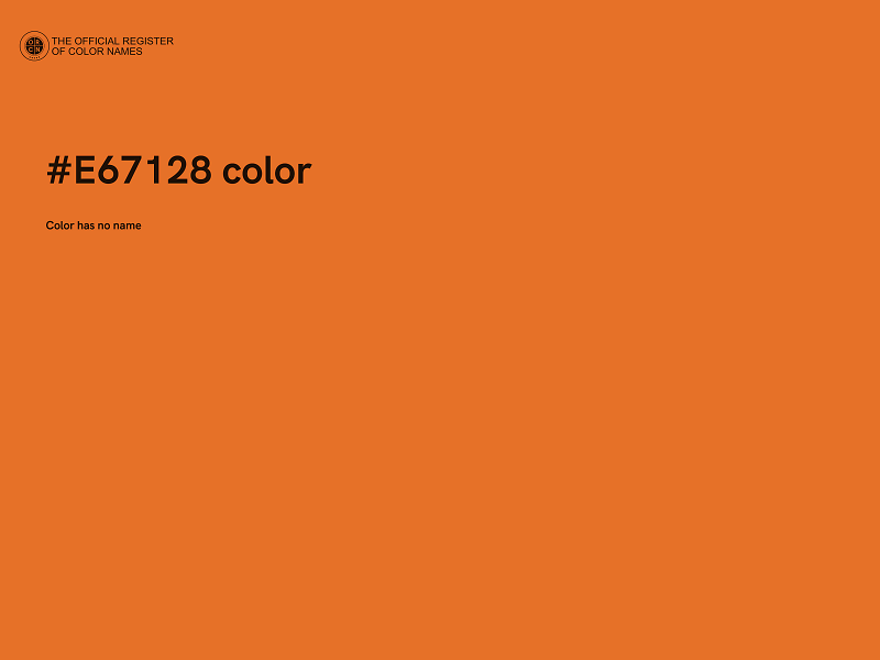 #E67128 color image