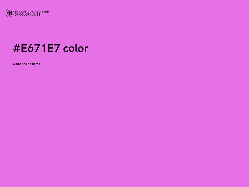 #E671E7 color image