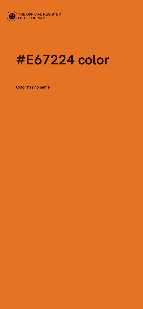 #E67224 color image