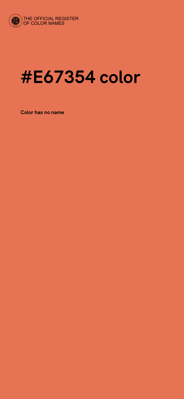 #E67354 color image