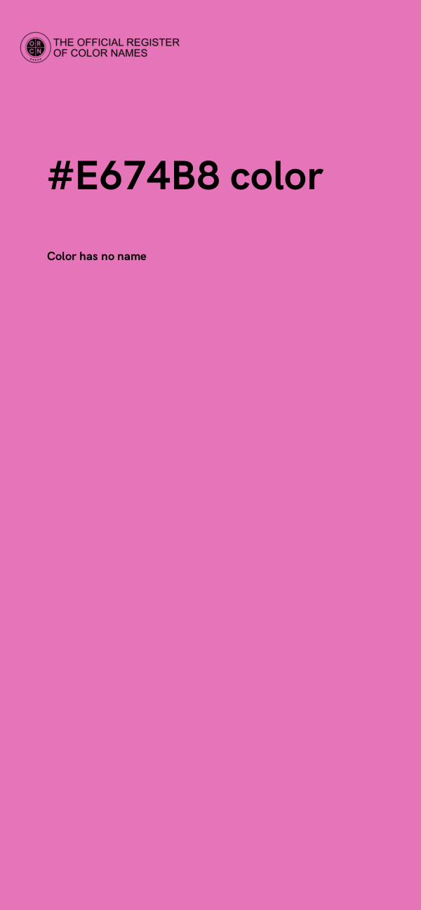 #E674B8 color image