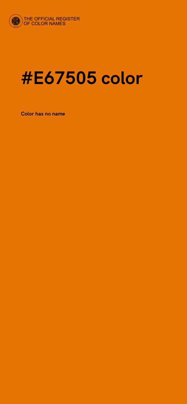 #E67505 color image