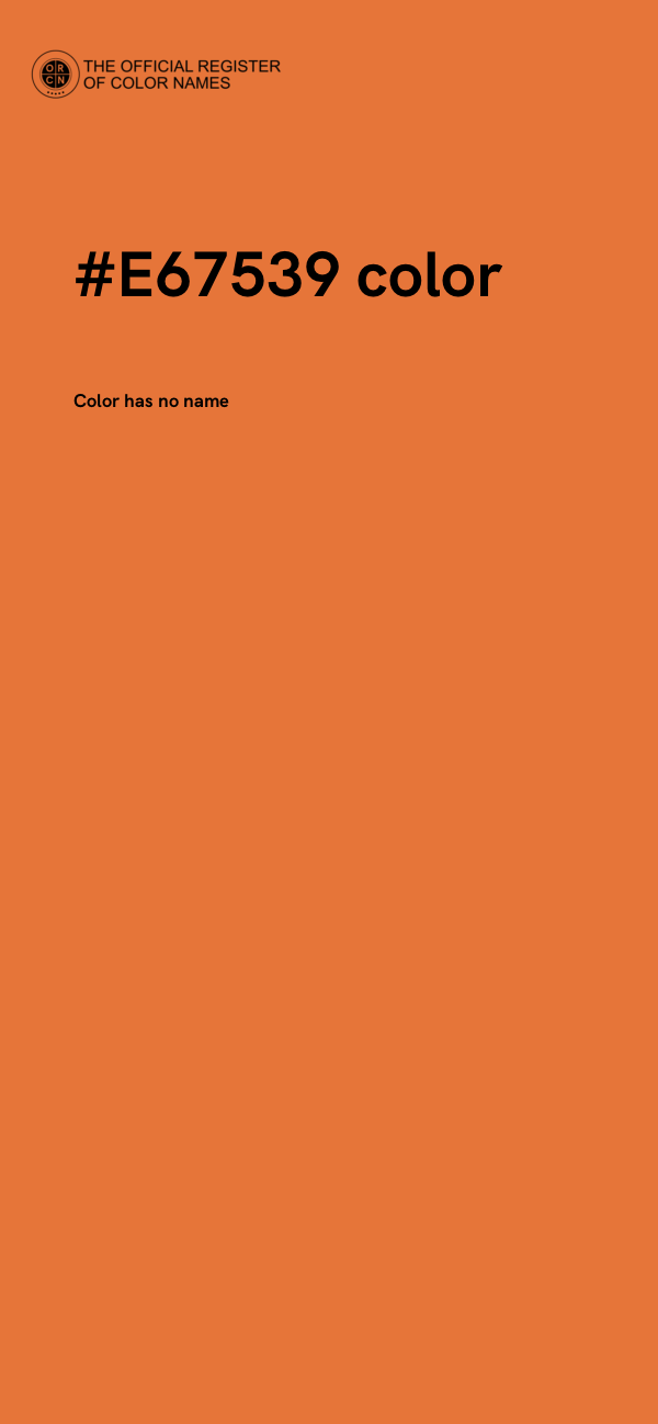 #E67539 color image