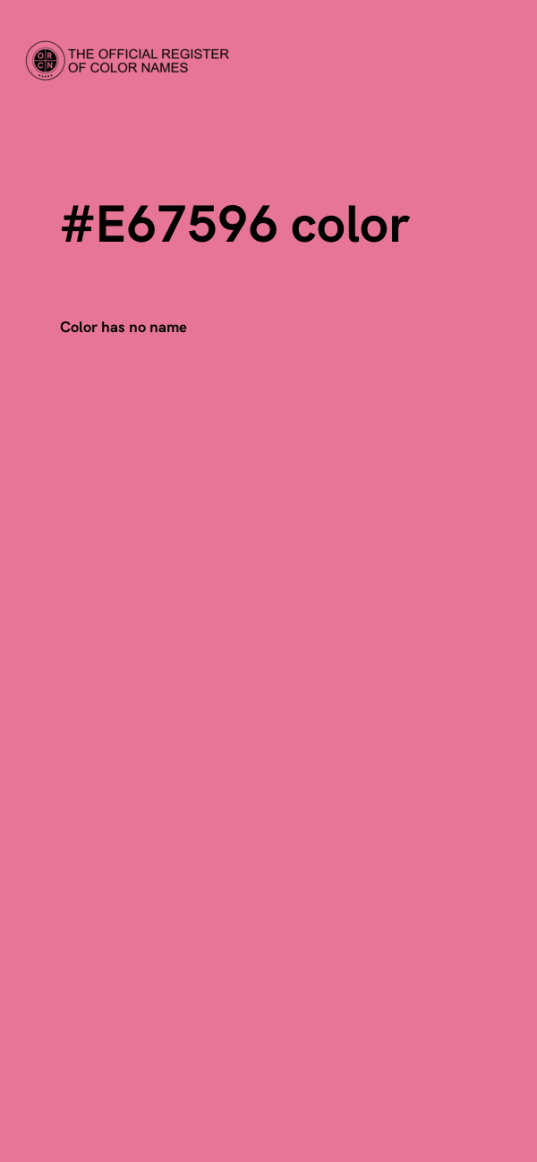 #E67596 color image