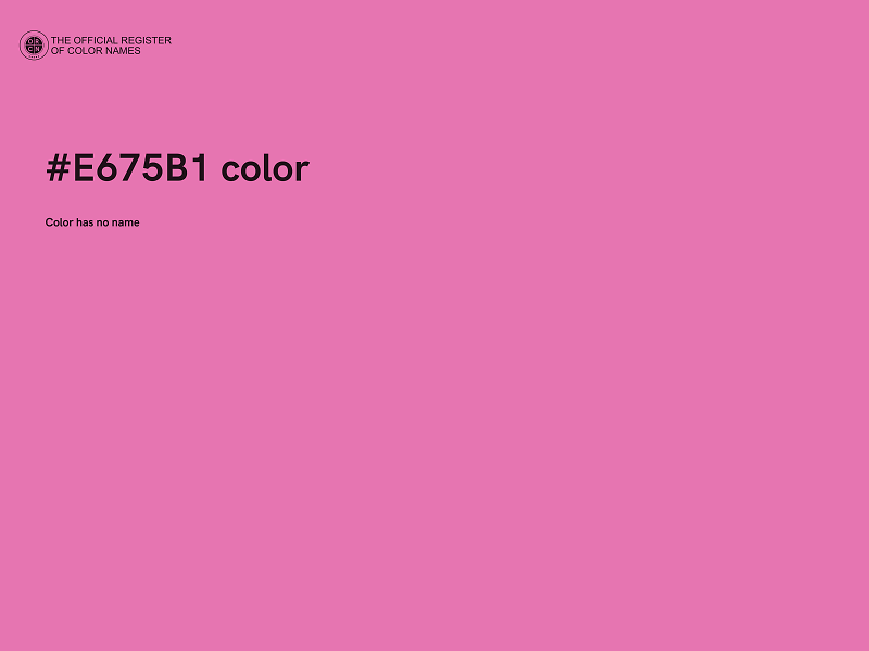 #E675B1 color image