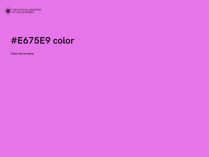#E675E9 color image