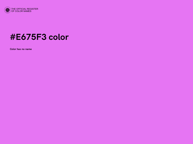 #E675F3 color image