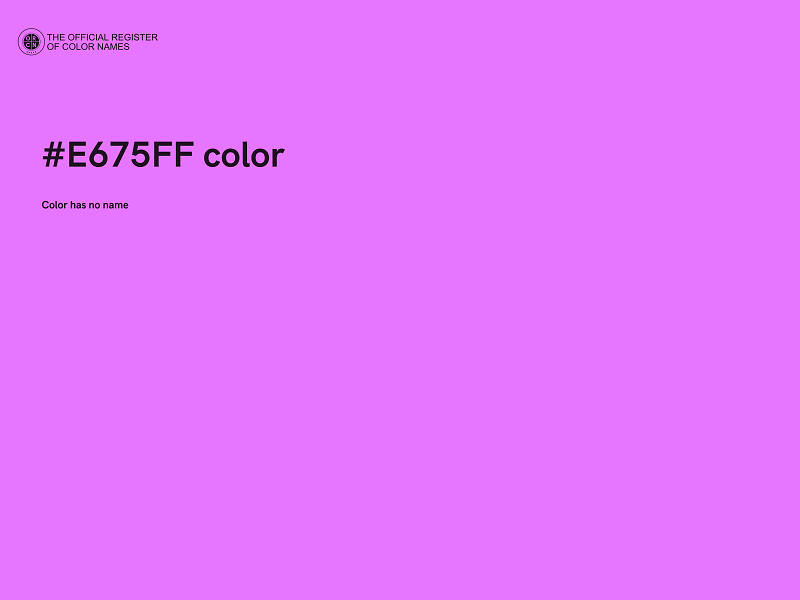 #E675FF color image
