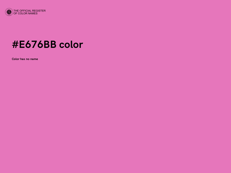 #E676BB color image