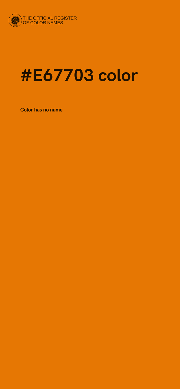 #E67703 color image