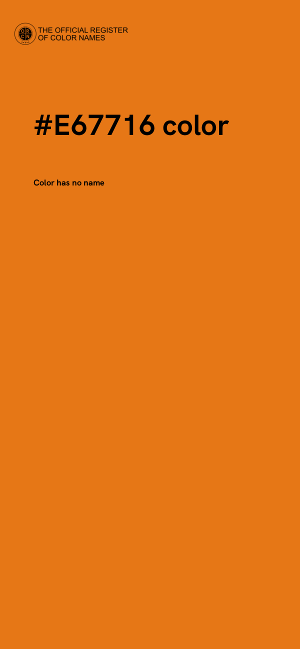 #E67716 color image