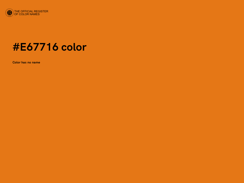 #E67716 color image