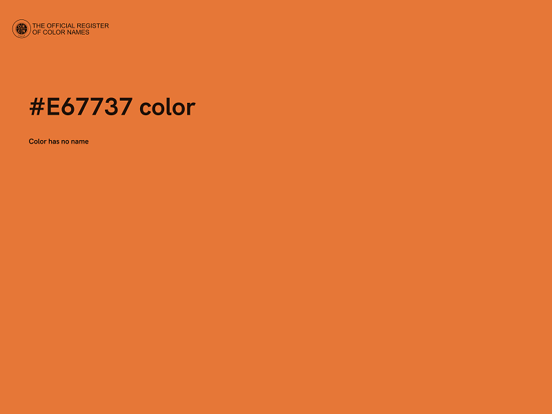 #E67737 color image