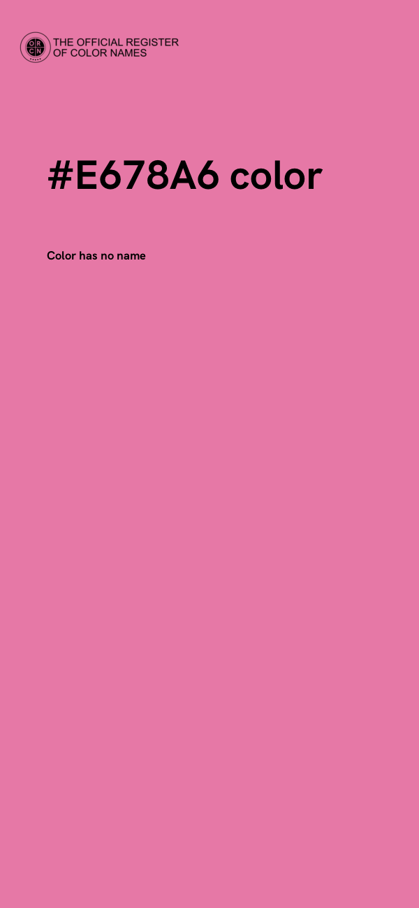 #E678A6 color image
