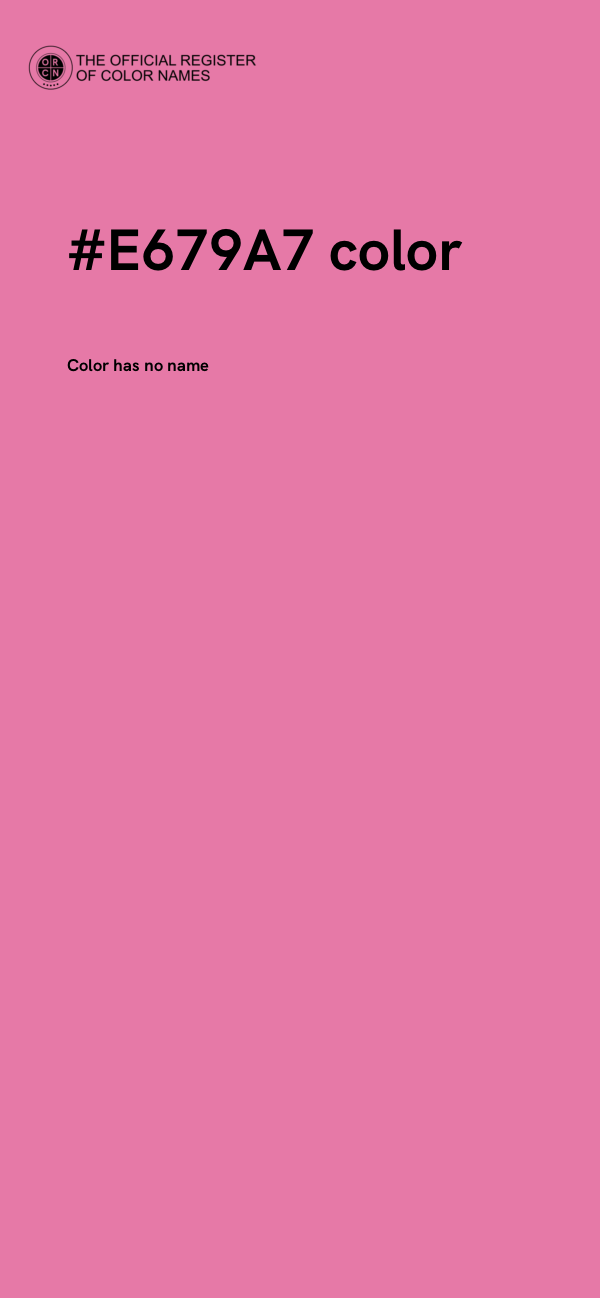 #E679A7 color image