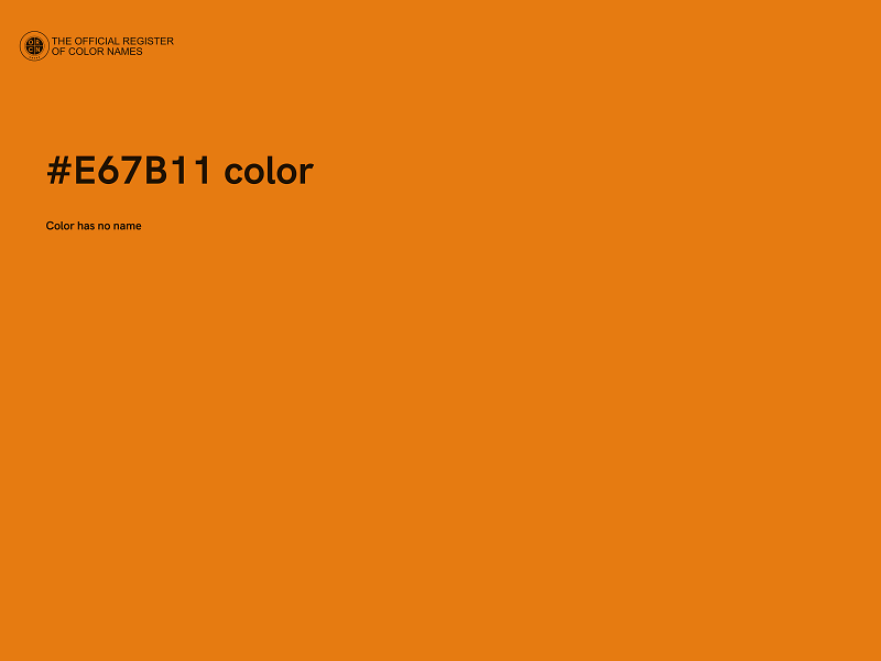 #E67B11 color image