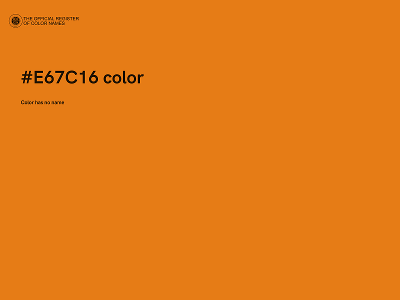 #E67C16 color image