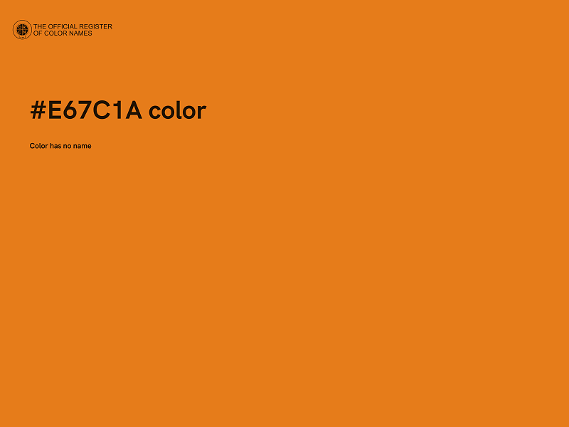 #E67C1A color image