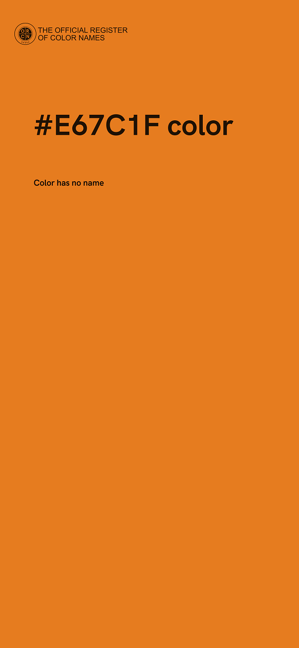 #E67C1F color image