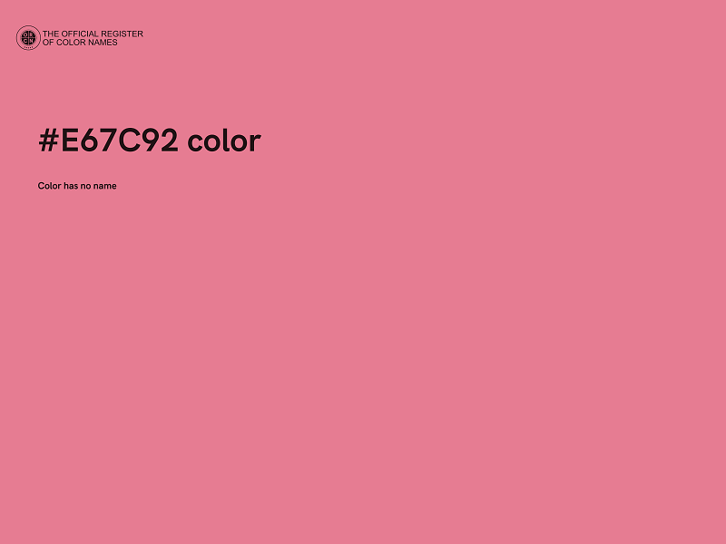 #E67C92 color image