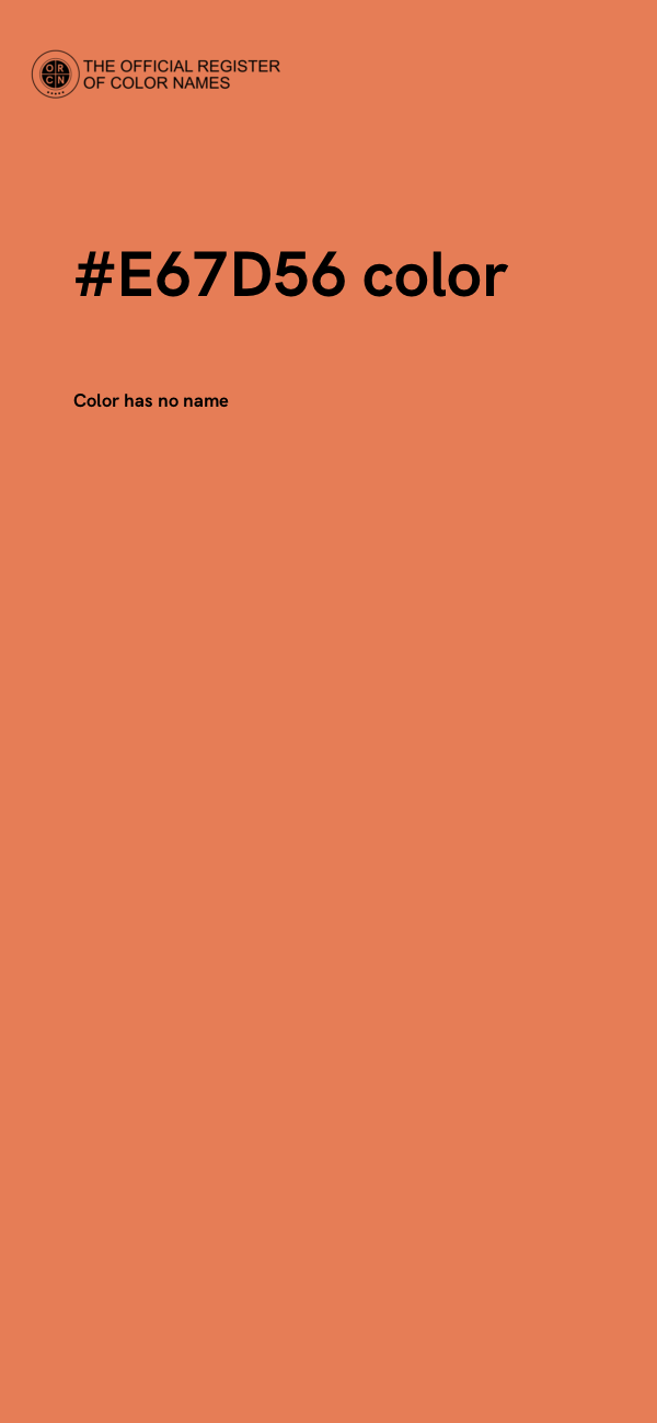 #E67D56 color image