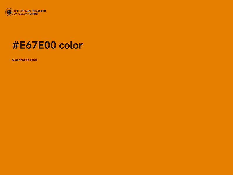 #E67E00 color image