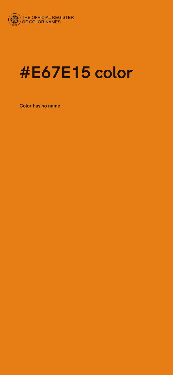 #E67E15 color image