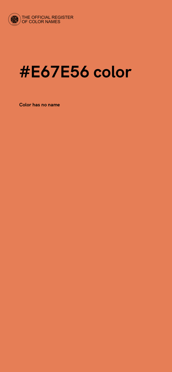 #E67E56 color image
