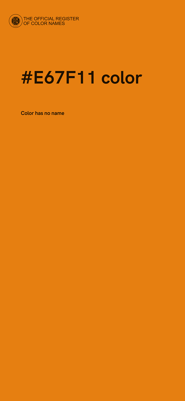 #E67F11 color image