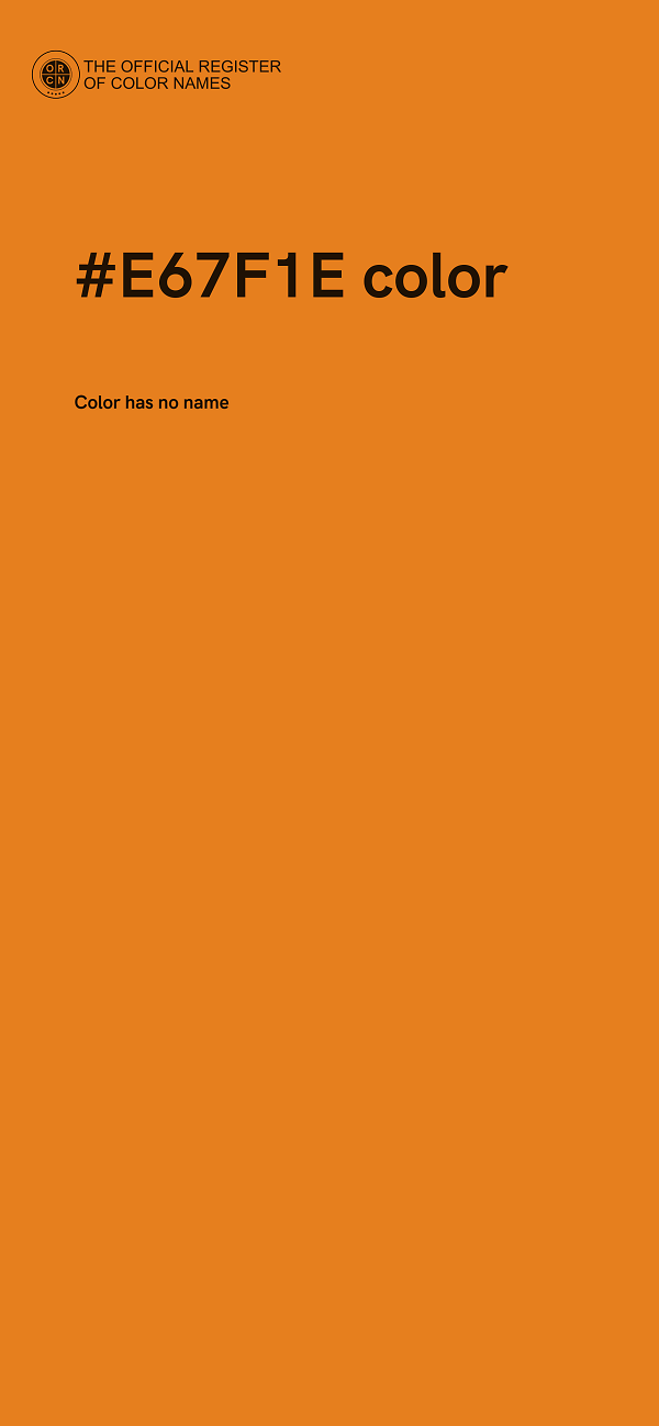 #E67F1E color image