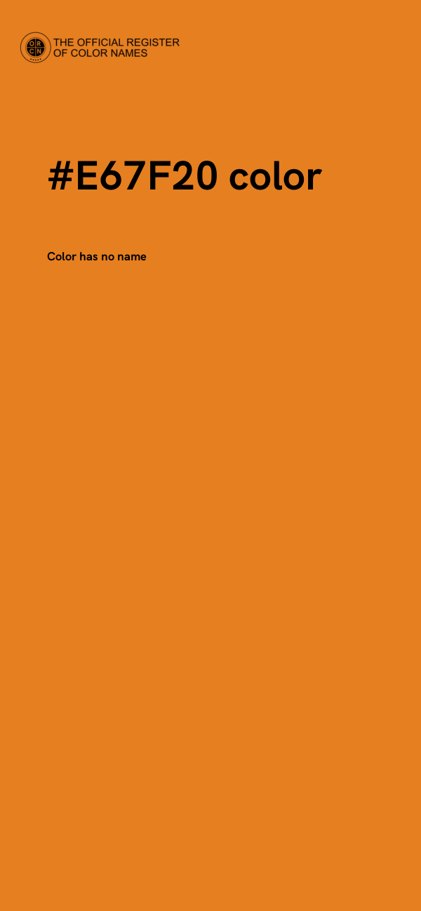 #E67F20 color image
