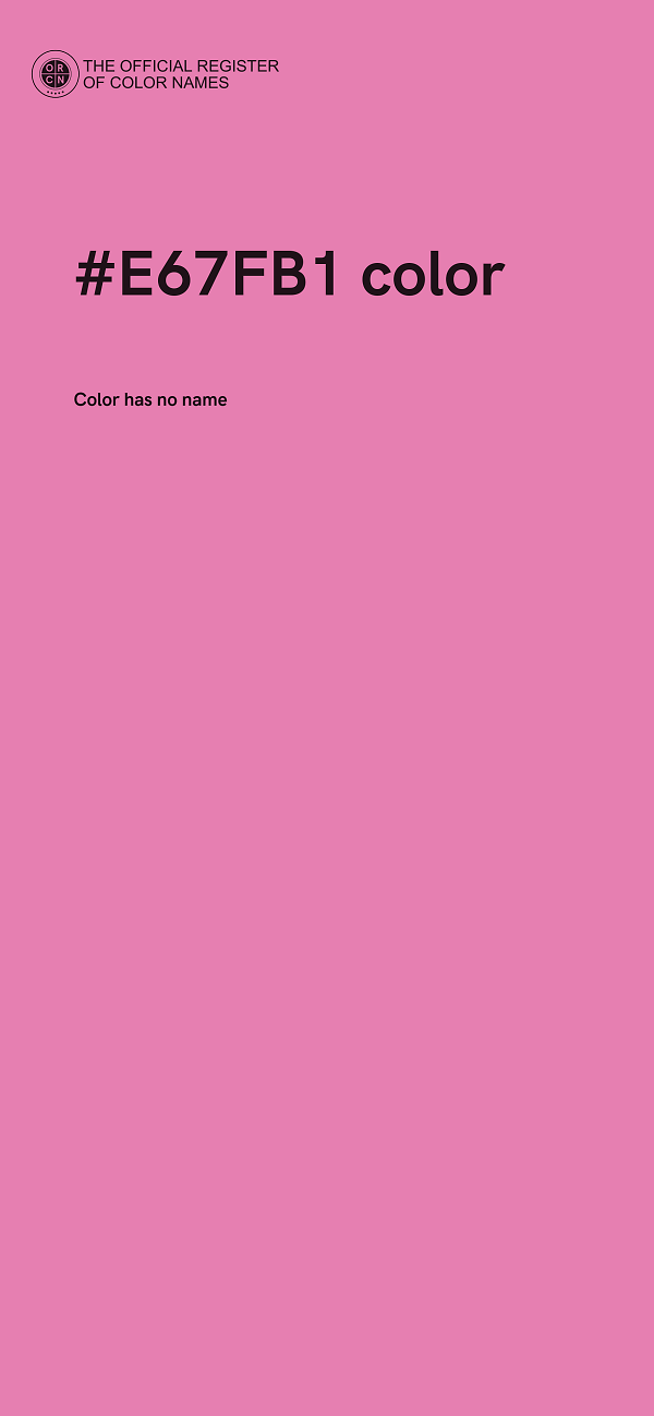 #E67FB1 color image