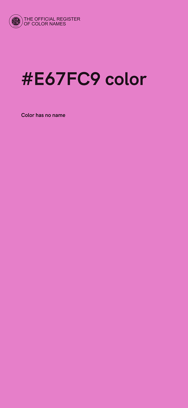 #E67FC9 color image