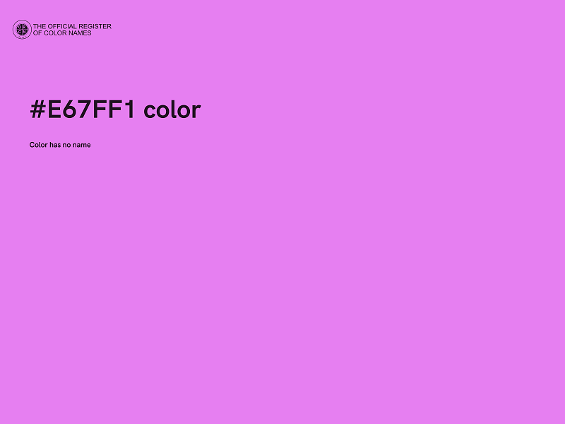 #E67FF1 color image
