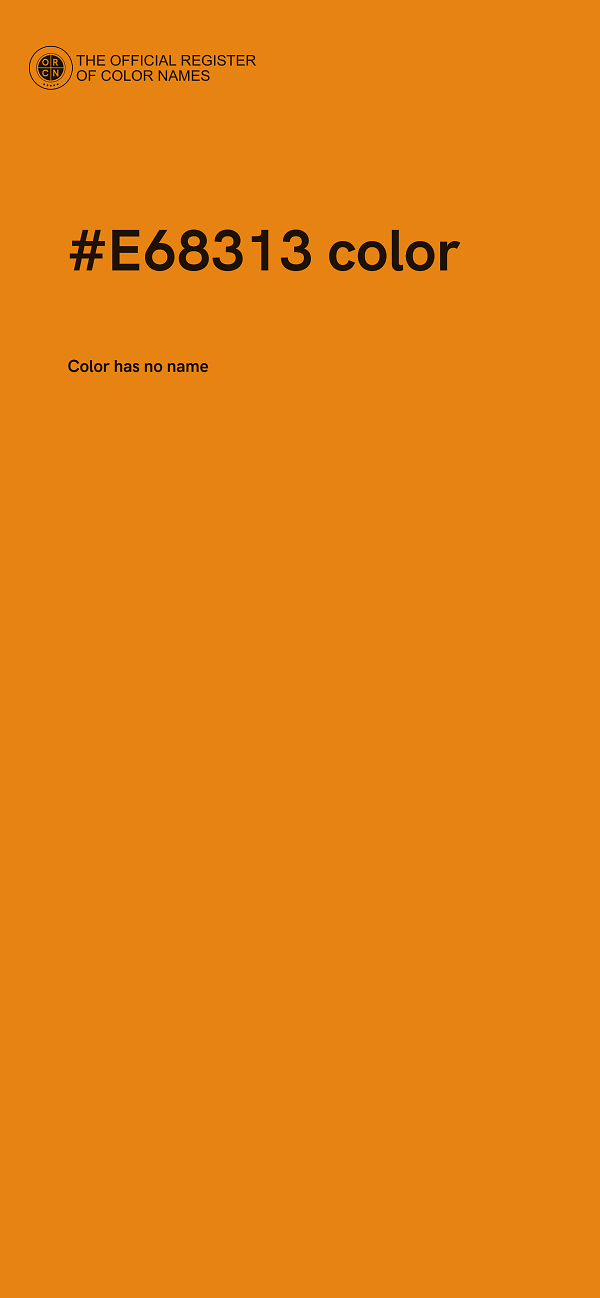 #E68313 color image